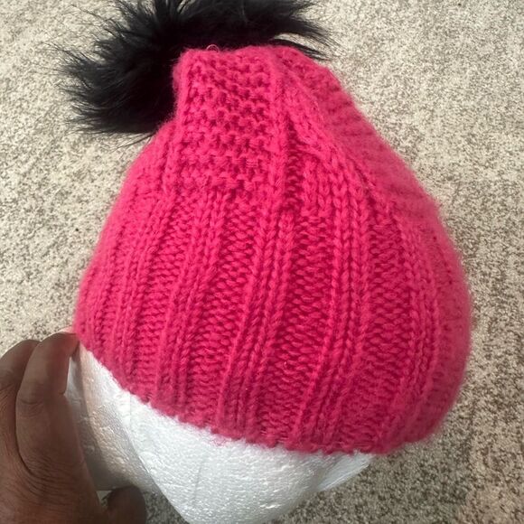 Mayoral Cable Knit Pink Pom Pom Hat 51 - Picture 3 of 7